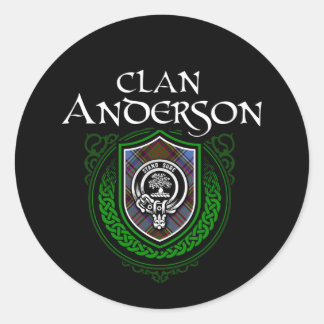 Clan Anderson Scottish Family Tartan Runder Aufkleber