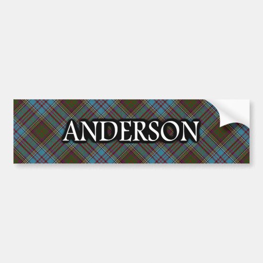 Clan Anderson Scottish Tartan Autoaufkleber (Vorne)