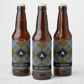 Clan Anderson Tartan Beer Bottle Label Bierflaschenetikett (Flaschen)