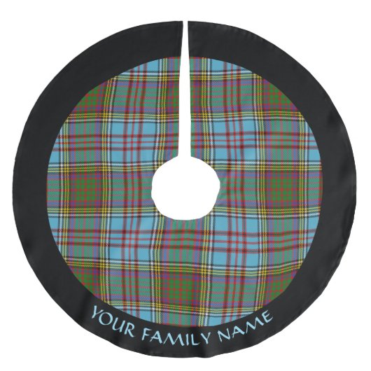 Clan Anderson Tartan Brushed Polyester Tree Skirt Polyester Weihnachtsbaumdecke (Vorderseite)