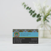 Clan Anderson Tartan Business Card Visitenkarte (Stehend Vorderseite)