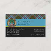Clan Anderson Tartan Business Card Visitenkarte (Vorderseite)