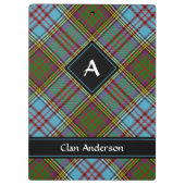 Clan Anderson Tartan Clipboard Klemmbrett (Rückseite)