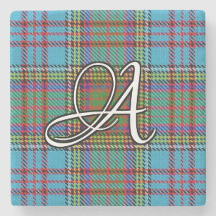 Clan Anderson Tartan Custom Monogram Steinuntersetzer