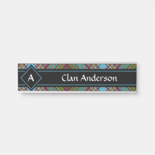 Clan Anderson Tartan Door Sign Türschild