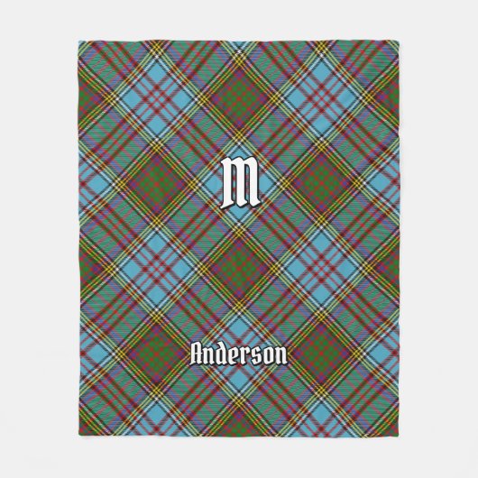 Clan Anderson Tartan Fleece Blanket (Vorderseite)
