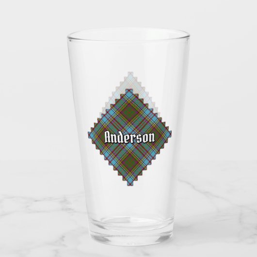 Clan Anderson Tartan Glass Glas (Rückseite)