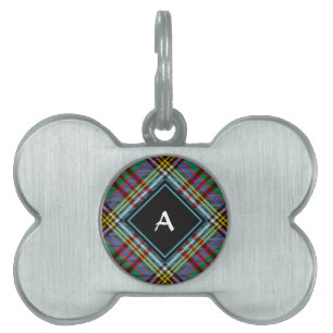 Clan Anderson Tartan Haustier-ID-Anhänger Tiermarke