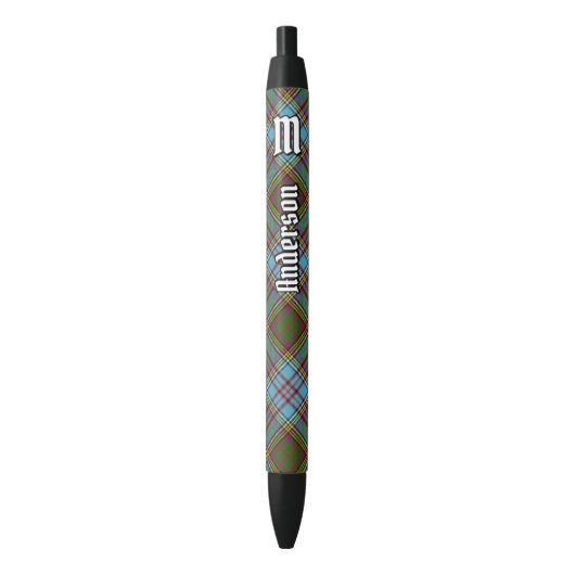 Clan Anderson Tartan Ink Pen Kugelschreiber (Vorderseite Vertikal)