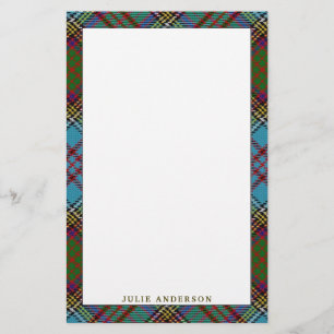 Clan Anderson Tartan Kariert Briefpapier