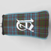 Clan Anderson Tartan Kariert Monogram Golf Headcover (Vorderseite)