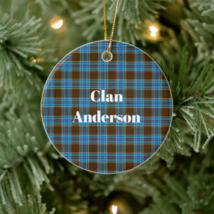Clan Anderson Tartan Keramik Ornament