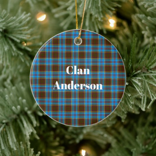 Clan Anderson Tartan Keramik Ornament (Baum)