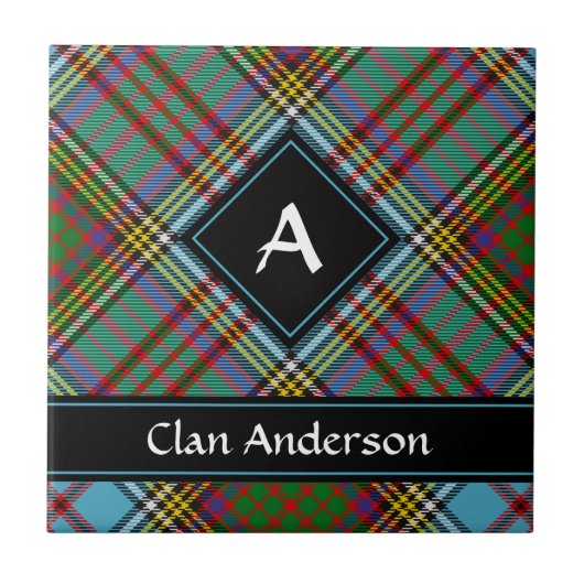 Clan Anderson Tartan Keramik Tile Fliese (Vorderseite)