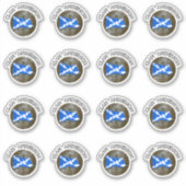 Clan Anderson Tartan Knot & Flag Aufkleber (Vorderseite)