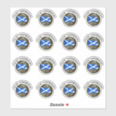 Clan Anderson Tartan Knot & Flag Aufkleber (Blatt)