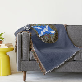 Clan Anderson Tartan Knot & Flag Decke