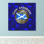 Clan Anderson Tartan Knot & Flag Leinwanddruck (Insitu (Holzboden))