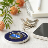 Clan Anderson Tartan Knot & Flag Schlüsselanhänger (Seite)