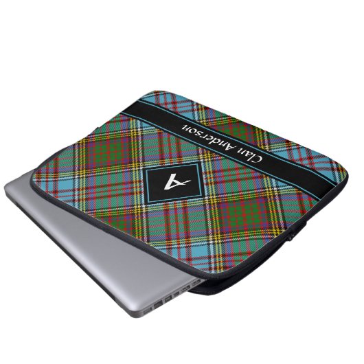 Clan Anderson Tartan Laptop Sleeve (Vorne Knopf)