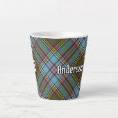 Clan Anderson Tartan Latte Tasse (Vorderseite)