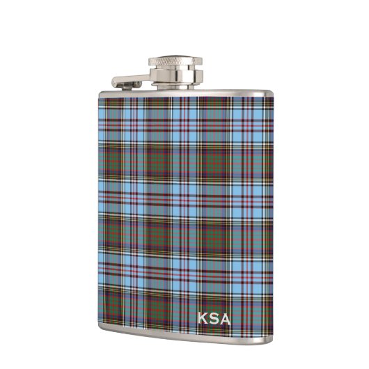 Clan Anderson Tartan Monogram Flachmann (Links)