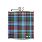 Clan Anderson Tartan Monogram Flachmann (Vorderseite)