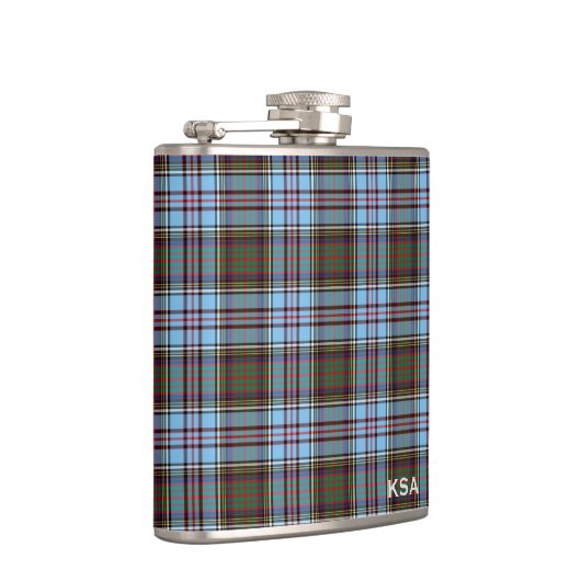 Clan Anderson Tartan Monogram Flachmann (Rechts)