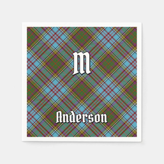 Clan Anderson Tartan Napkins Serviette (Vorderseite)