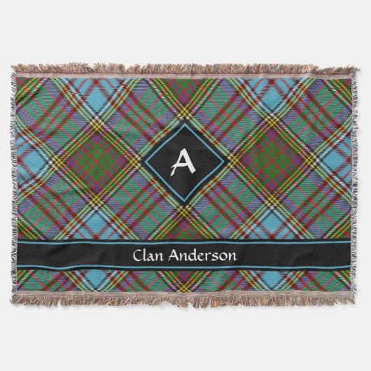 Clan Anderson Tartan Throw Blanket Decke (Vorderseite)
