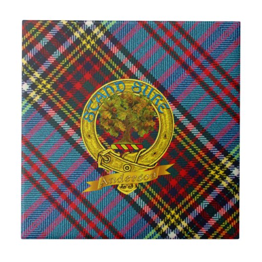 Clan Anderson Tartan und Motif Fliese (Vorderseite)