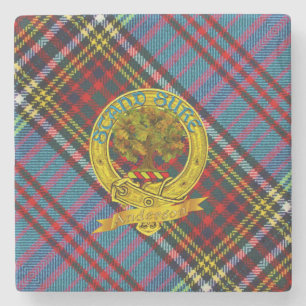 Clan Anderson Tartan und Motif Steinuntersetzer