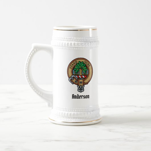 Clan Anderson Wappen Beer Stein Bierglas (Links)