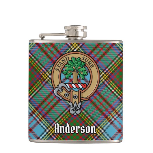 Clan Anderson Wappen Flask Flachmann (Vorderseite)