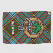Clan Anderson Wappen Golfhandtuch (Horizontal)
