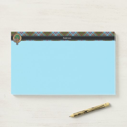 Clan Anderson Wappen Notes Post-it Klebezettel (Auf Schreibtisch)