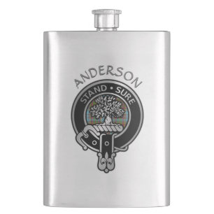 Clan Anderson Wappen & Tartan Flask Flachmann