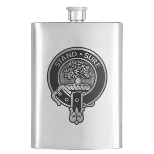 Clan Anderson Wappen & Tartan Flask Flachmann (Vorderseite)