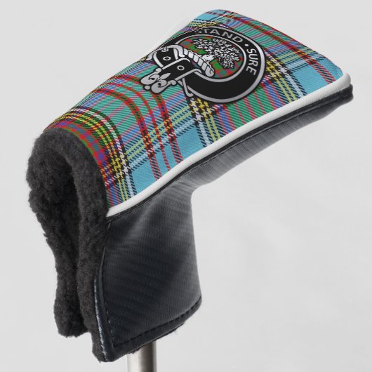 Clan Anderson Wappen & Tartan Golf Head Cover Headcover (3/4 Vorderseite)