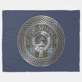 Clan Anderson Wappen & Tartan Knot Fleecedecke (Vorderseite (Horizontal))