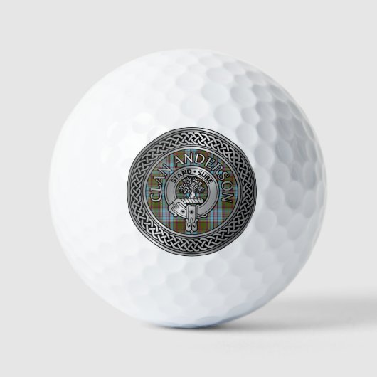 Clan Anderson Wappen & Tartan Knot Golfball (Vorderseite)