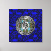 Clan Anderson Wappen & Tartan Knot on Thistle