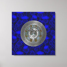 Clan Anderson Wappen & Tartan Knot on Thistle Leinwanddruck