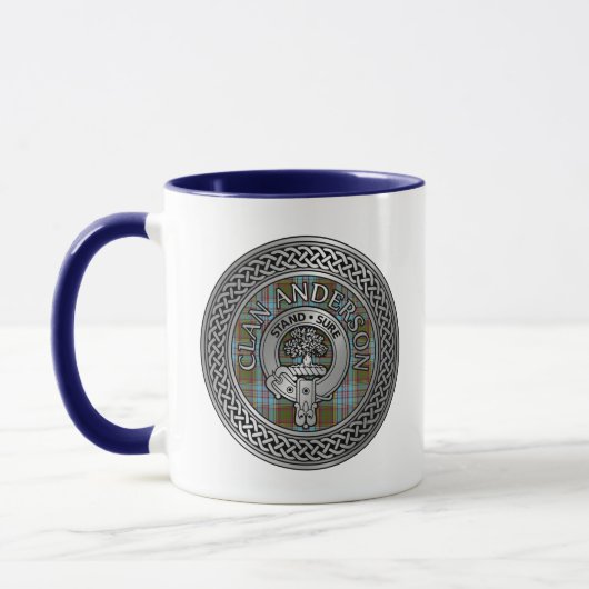 Clan Anderson Wappen & Tartan Knot Tasse (Links)