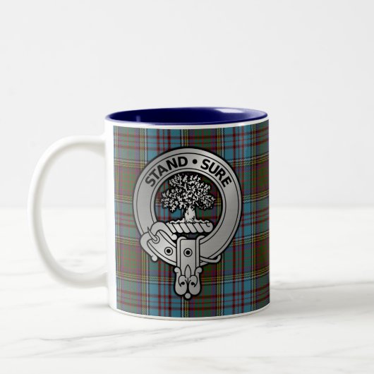 Clan Anderson Wappen & Tartan Zweifarbige Tasse (Links)