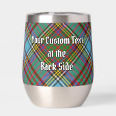 Clan Anderson Wappen über Tartan (Rückseite)