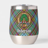 Clan Anderson Wappen über Tartan (Vorderseite)