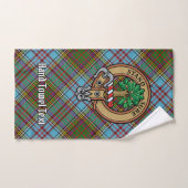 Clan Anderson Wappen über Tartan Badhandtuch Set (Handtuch)