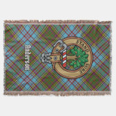 Clan Anderson-Wappen über Tartan Decke (Vorderseite)
