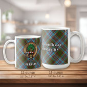 Clan Anderson Wappen über Tartan Kaffeetasse